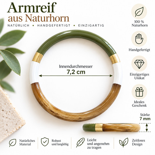 Armreif damen aus naturhorn - aus,
