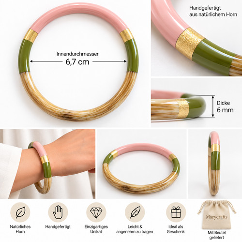 Armreif damen naturhorn - armreif,