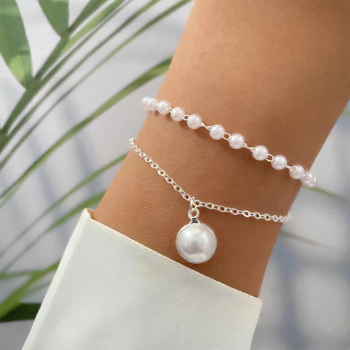 Armband armkette perlen 2er - armband,