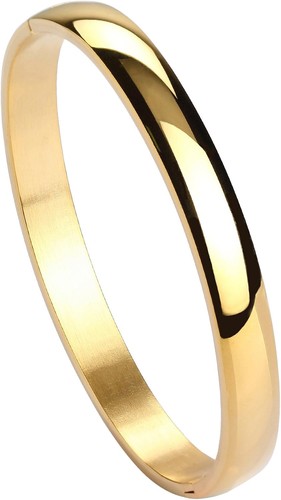 Edelstahl armreif damen oval - armreif,
