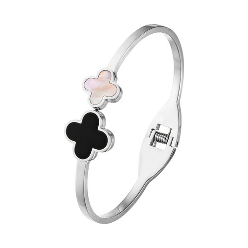 Damen armreif edelstahl silber - armreif,