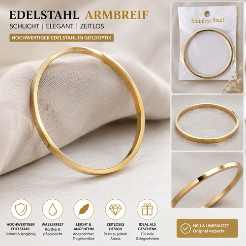 Edelstahl armreif damen - armreif,
