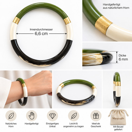 Armreif damen naturhorn - armreif,