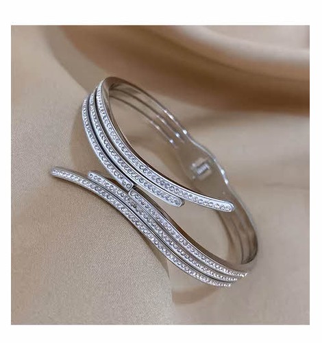 Armreif glitzer edelstahl - armreif,