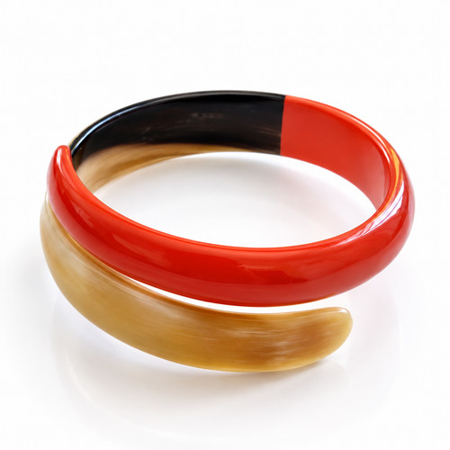 Naturhorn armreif orange - armreif,