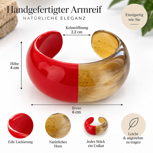 Armreif damen aus naturhorn - damen,