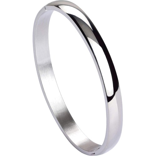 Edelstahl armreif damen oval - edelstahl,