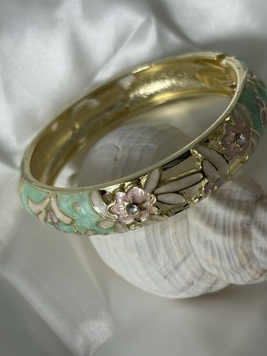 Vintage blumen armreif damen - blumen, armreif,