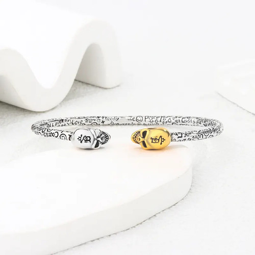 Armreif totenkopf sterling - armreif,