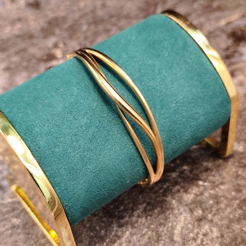 Edelstahl armreif damen - armreif, gold